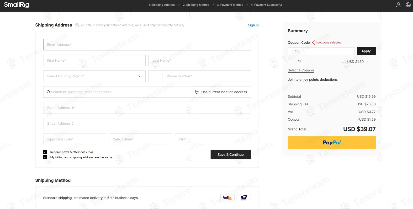 Small Rig JP coupon code: 10% off with FC10. Tested and valid as 9 months ago.