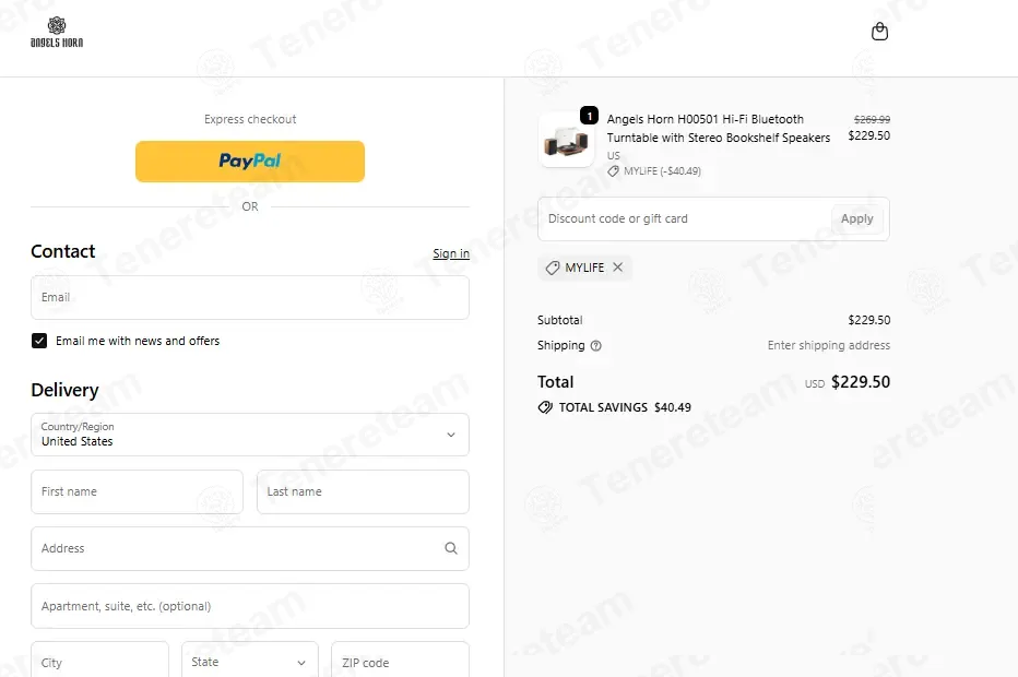 AngelsHorn coupon code: 15% off with MYLIFE. Tested and valid as 1 month ago.