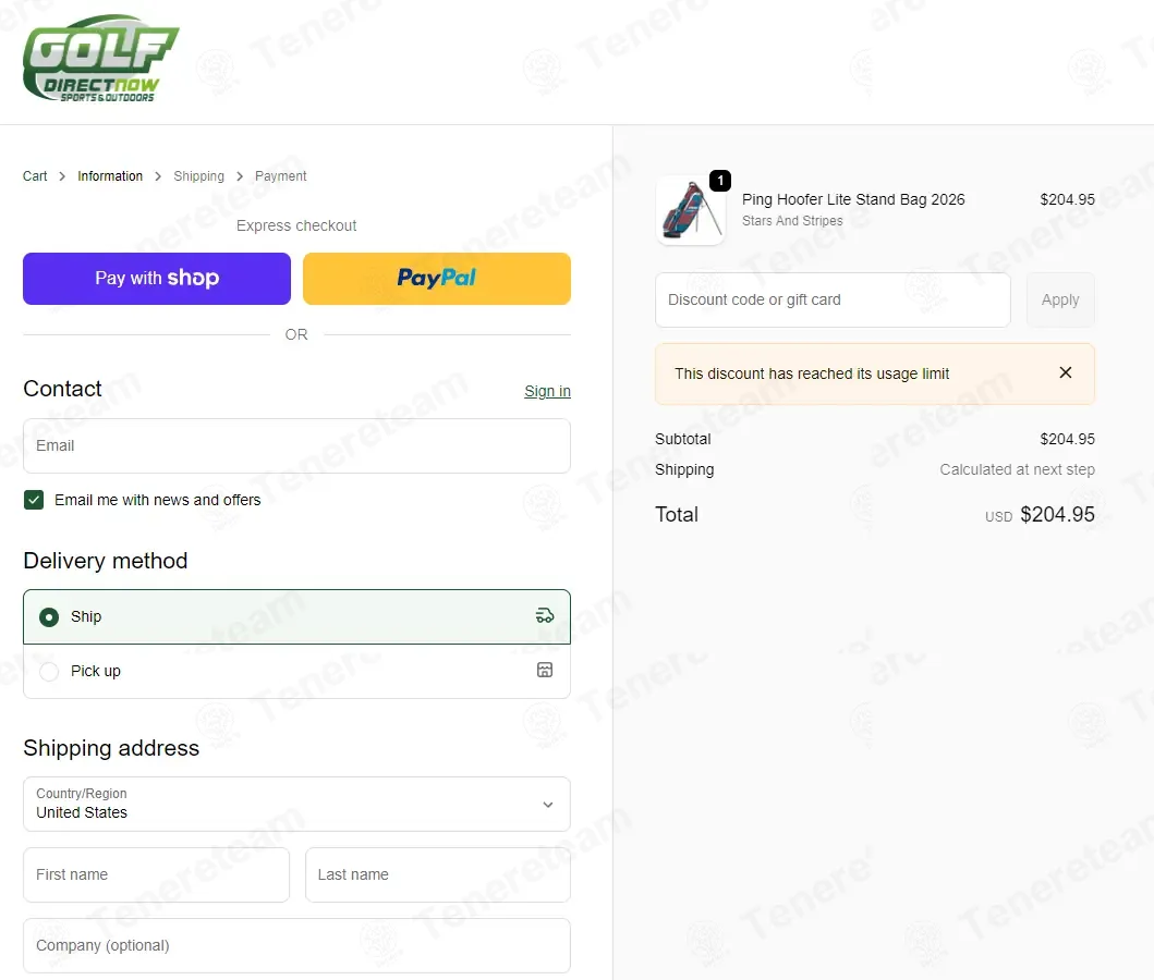 Golf Direct Now coupon code: 10% off with HELLO-LISA-UKF4F. Tested and valid as 3 months ago.