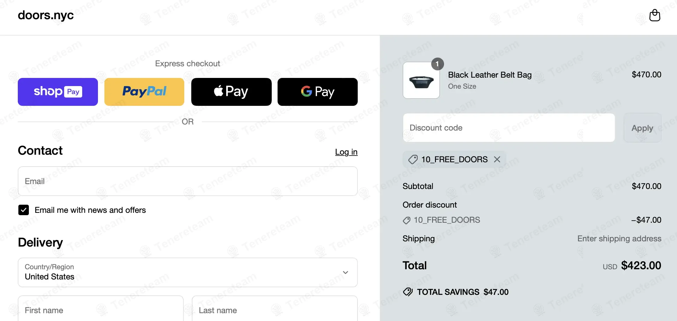 Doors. coupon code: 10% off with 10_FREE_DOORS. Tested and valid as 1 year ago.