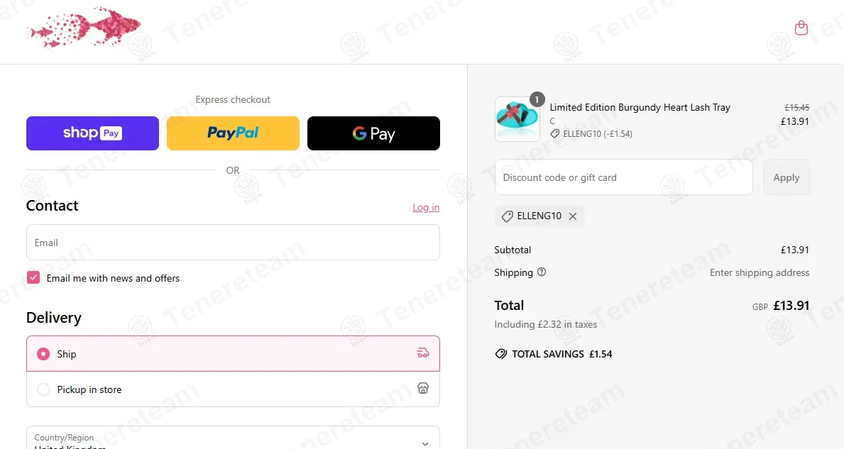 Pinkfishes coupon code: 10% off with ELLENG10. Tested and valid as 1 year ago.