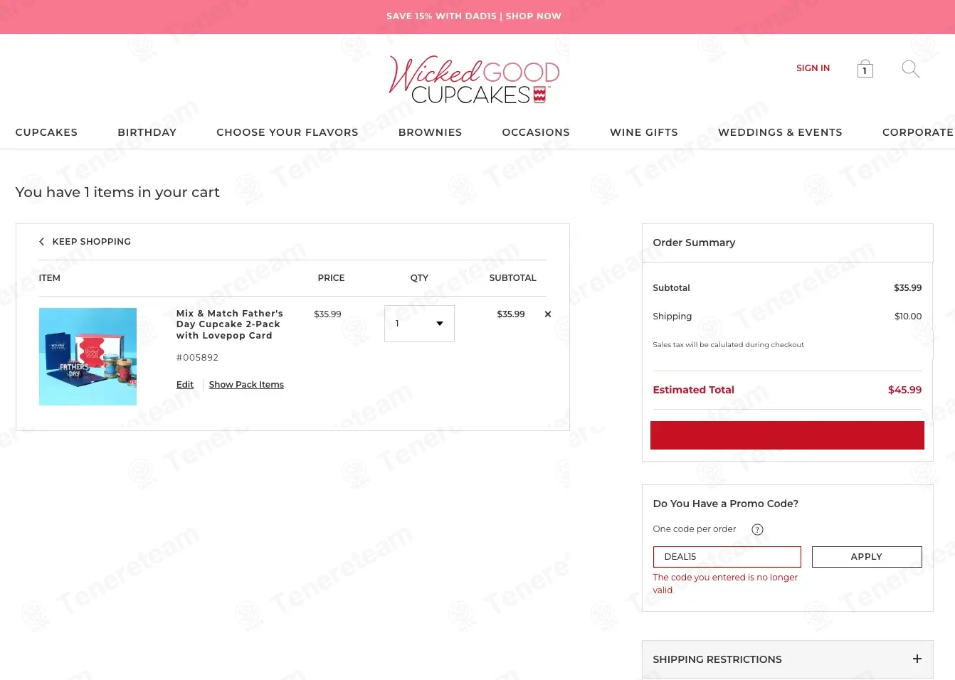 Wicked Good Cupcakes coupon code: 15% off with DEAL15. Tested and valid as 3 weeks ago.