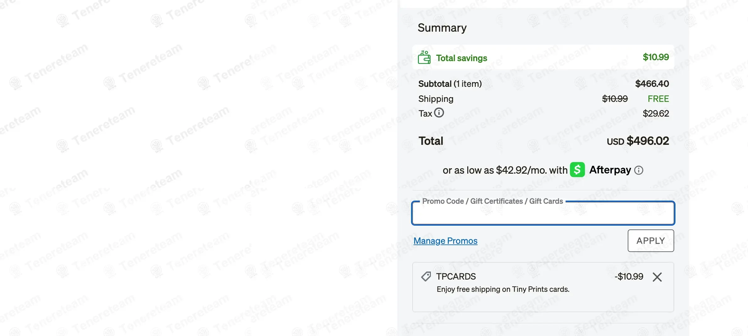 Tiny Prints coupon code: 100% off with TPCARDS. Tested and valid as 4 months ago.
