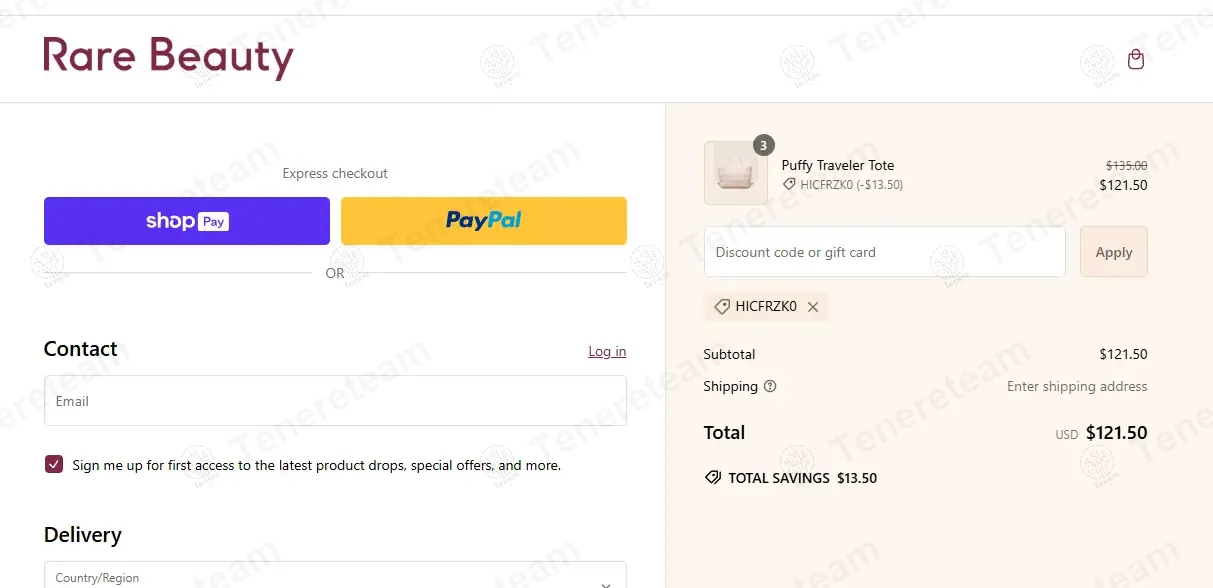Rare Beauty coupon code: 10% off with HICFRZK0. Tested and valid as 1 year ago.