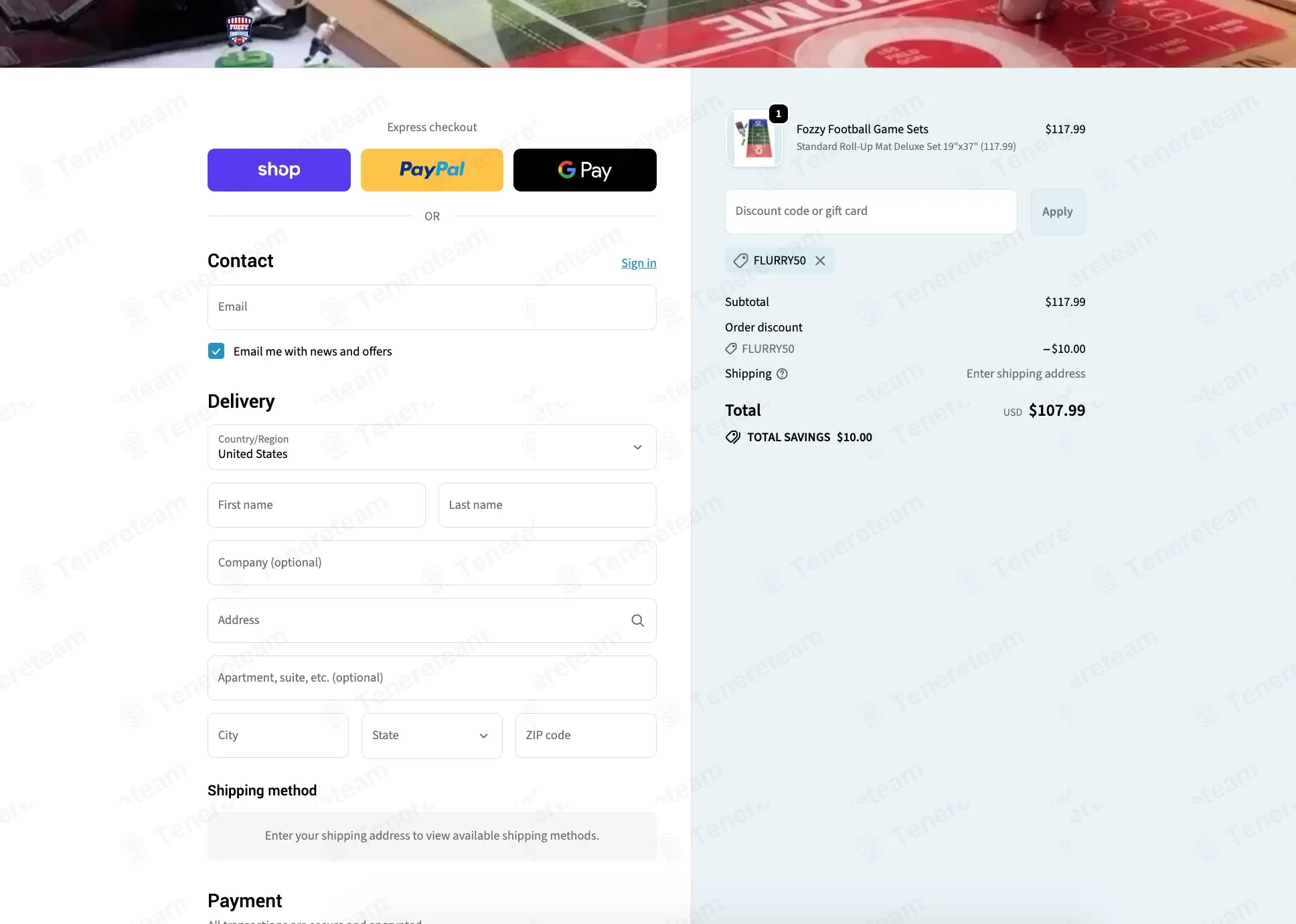 Fozzy Football coupon code: $10 off with FLURRY50. Tested and valid as 3 weeks ago.