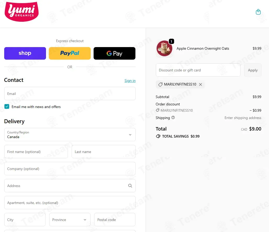 YUMi ORGANICS coupon code: 10% off with MARILYNFITNESS10. Tested and valid as 4 months ago.