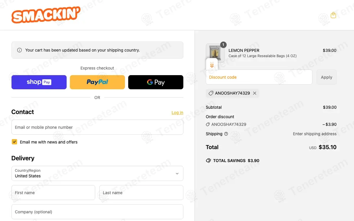 Smackinsunflowerseeds coupon code: 10% off with ANOOSHAY74329. Tested and valid as 1 year ago.