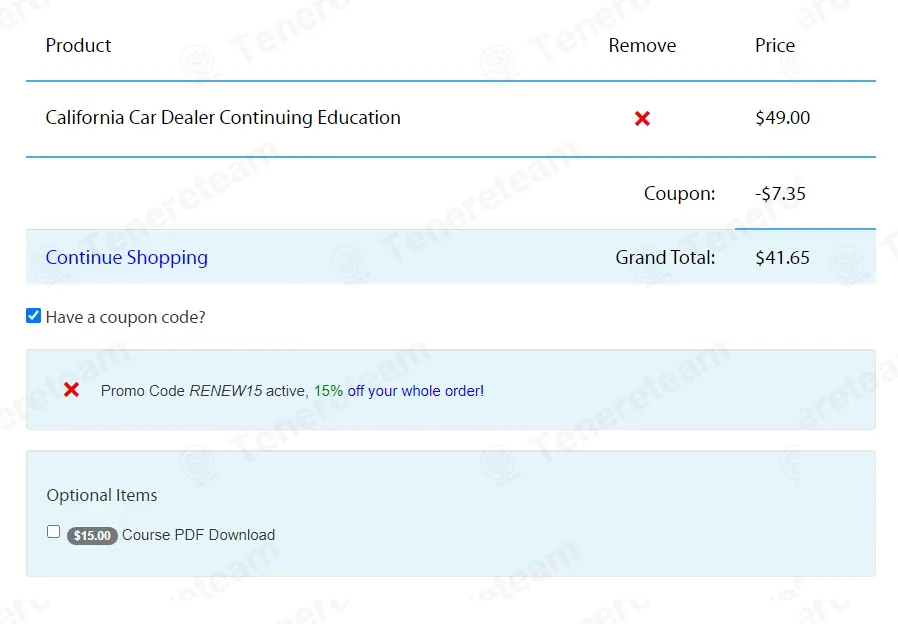 Online Auto Dealer Ed coupon code: 15% off with RENEW15. Tested and valid as 3 days ago.