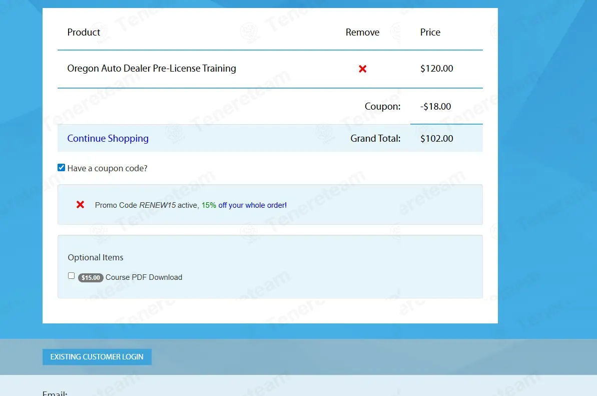 Online Auto Dealer Ed coupon code: 15% off with RENEW15. Tested and valid as 3 days ago.