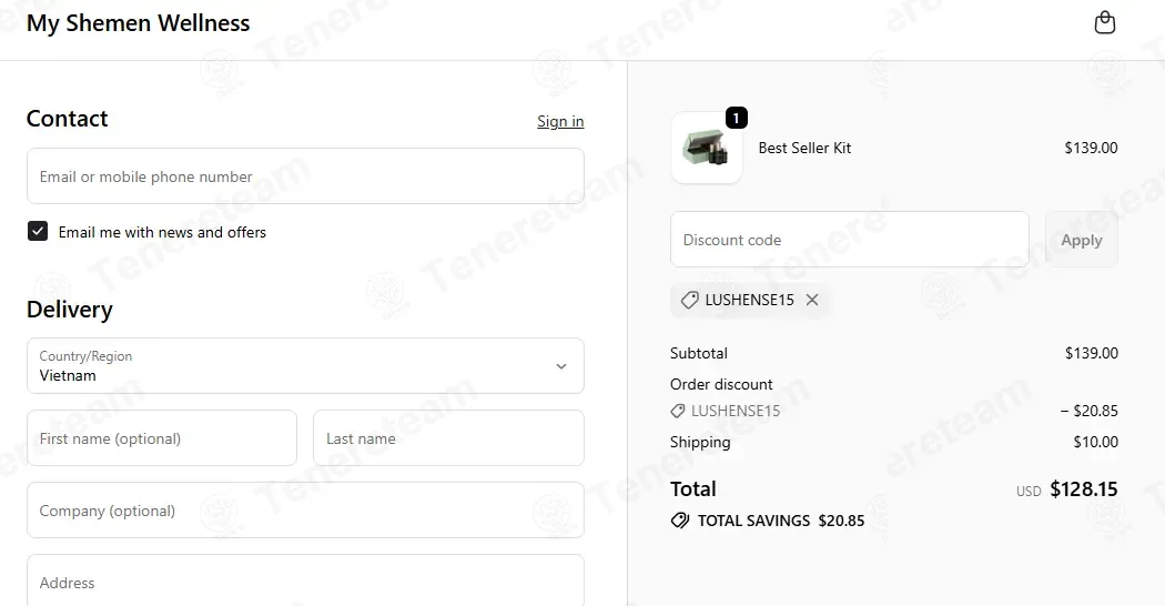 My Shemen coupon code re-checked and confirmed working at checkout