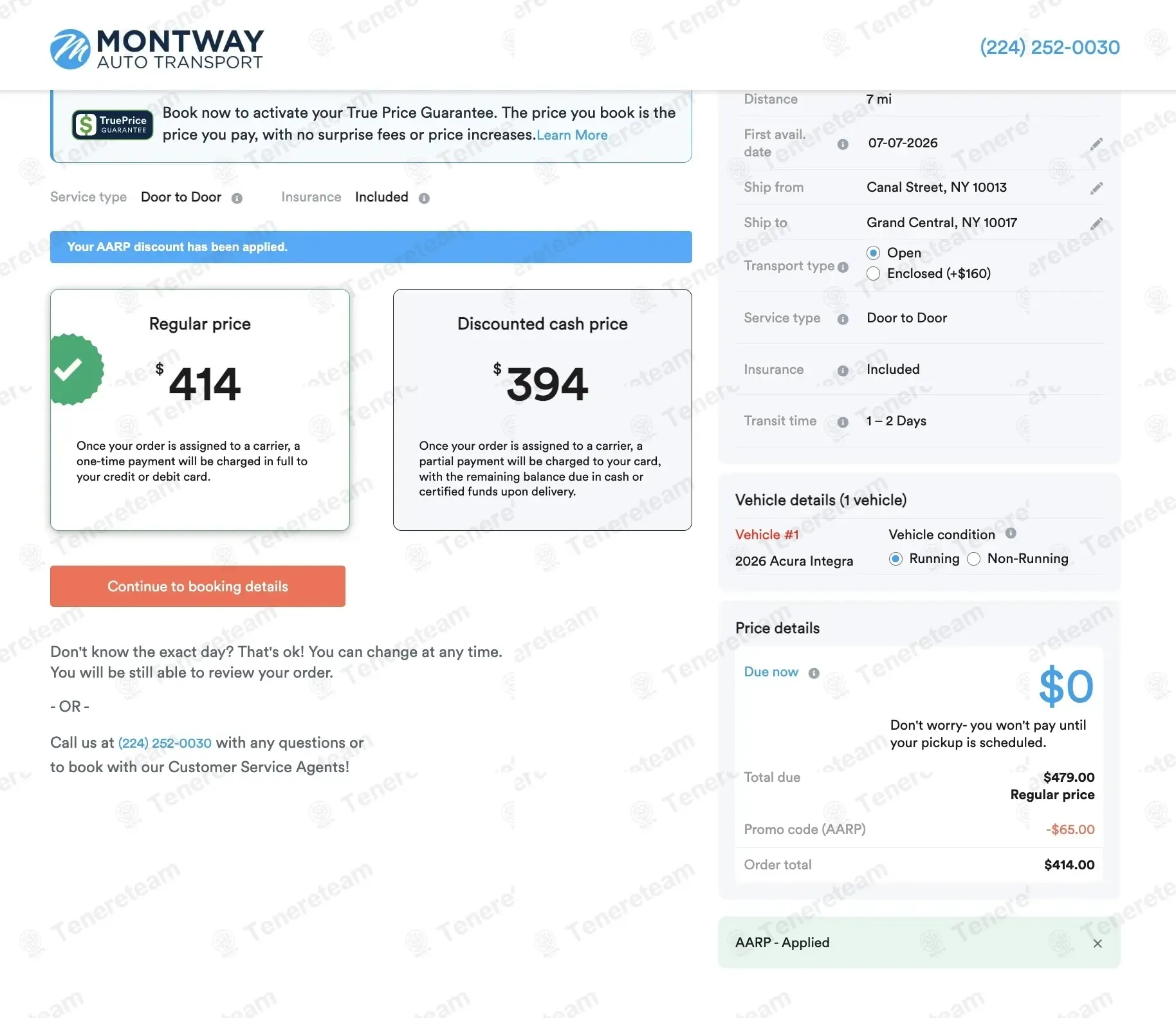 Montway coupon code: $65 off with AARP. Tested and valid as 4 days ago.