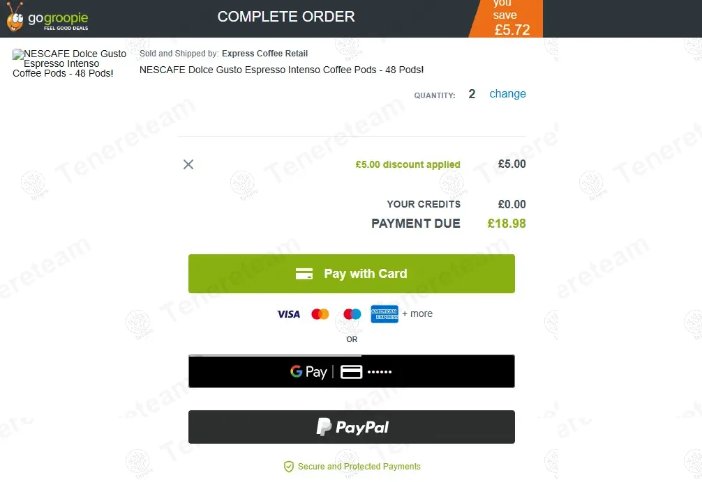 Go Groopie coupon code: £15 off with PR5OFF. Tested and valid as 8 months ago.