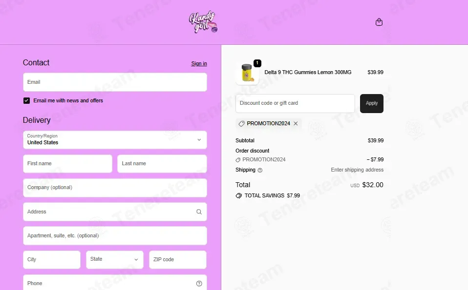 Kandy Girl coupon code: 20% off with PROMOTION2024. Tested and valid as 2 months ago.