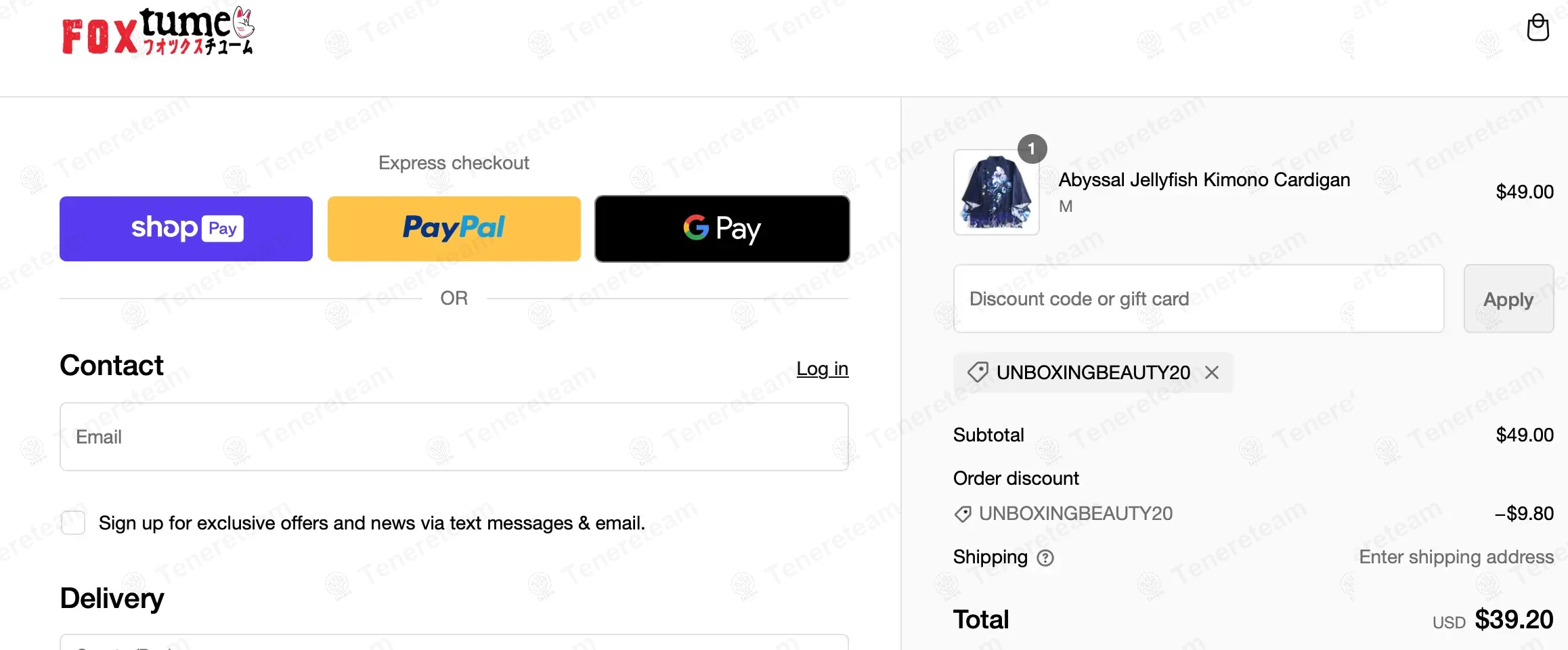 Foxtume apply coupon code