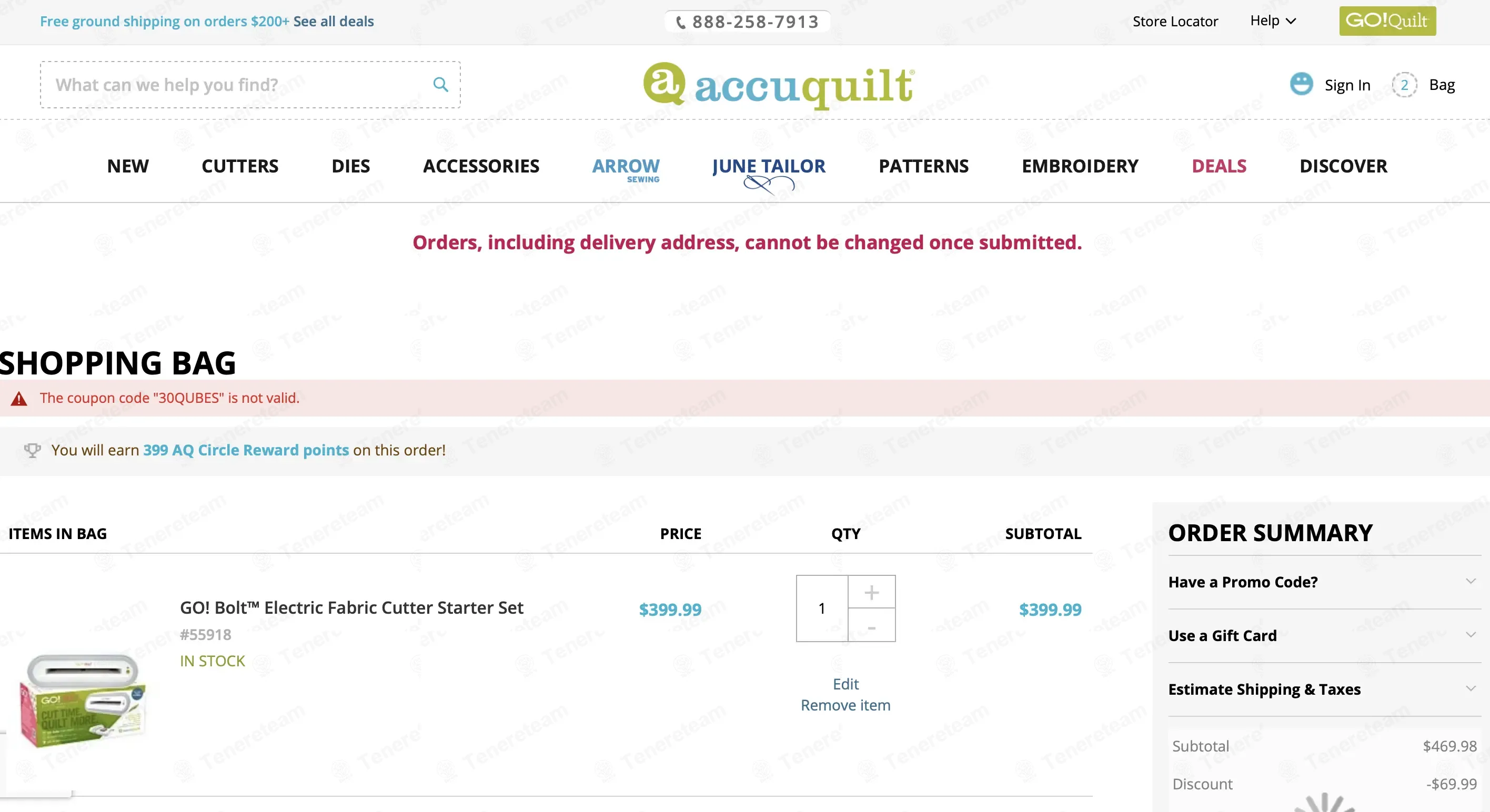AccuQuilt coupon code: Sale off with 30QUBES. Tested and valid as 2 days ago.