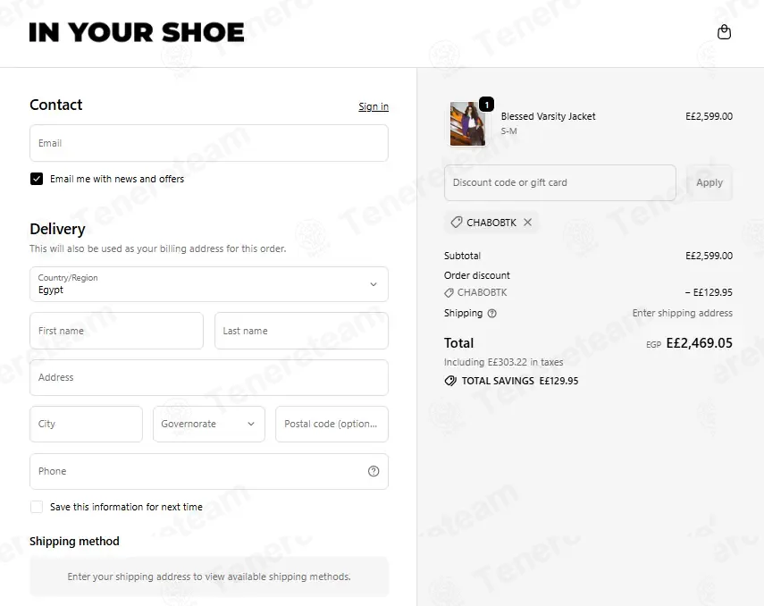 In Your Shoe coupon code: 5% off with CHABOBTK. Tested and valid as 7 months ago.