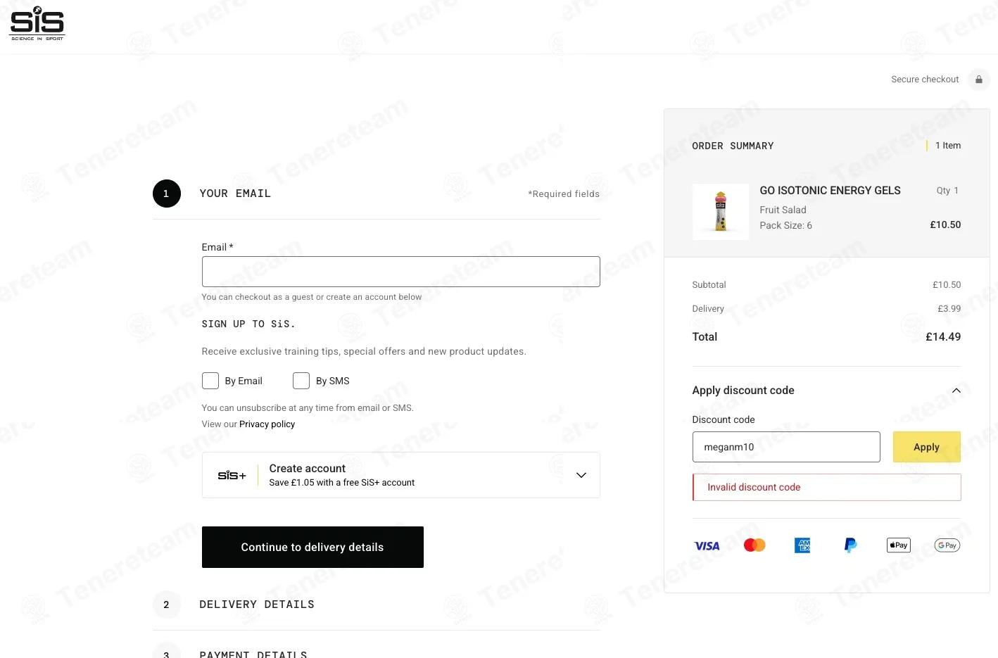 Science In Sport coupon code: 10% off with meganm10. Tested and valid as 5 months ago.