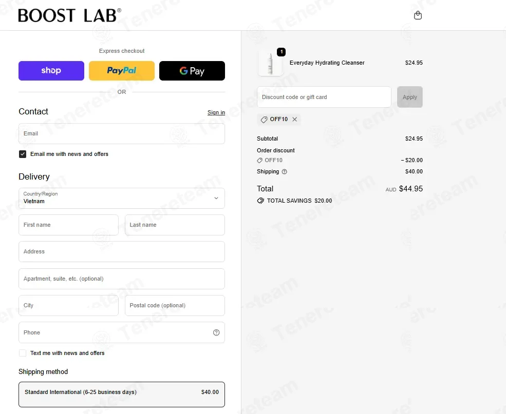 Boost Lab coupon code: 10% off with OFF10. Tested and valid as 1 month ago.