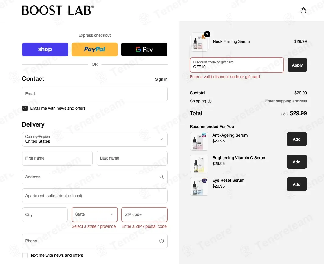 Boost Lab coupon code: 10% off with OFF10. Tested and valid as 1 month ago.