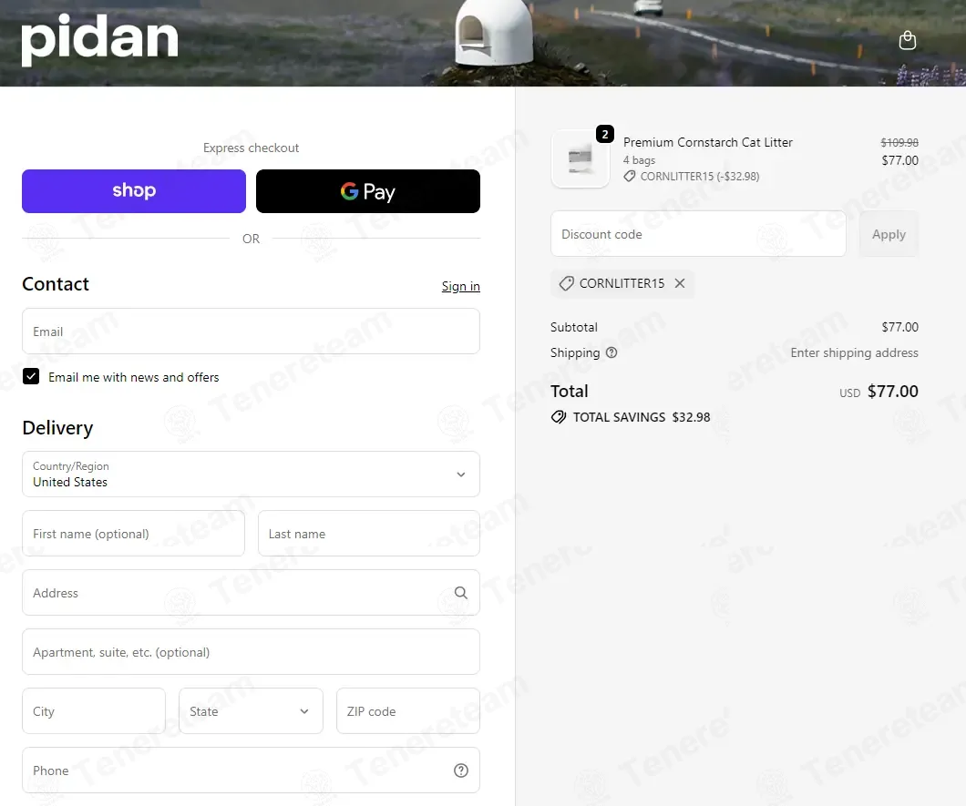 Pidan coupon code: 30% off with CORNLITTER15. Tested and valid as 5 months ago.