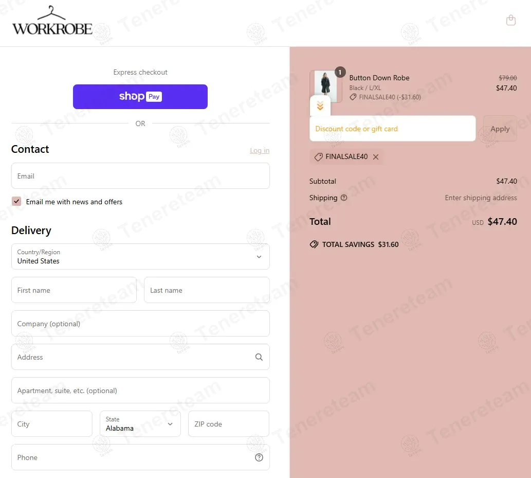 Workrobe coupon code: 40% off with FINALSALE40. Tested and valid as 9 months ago.