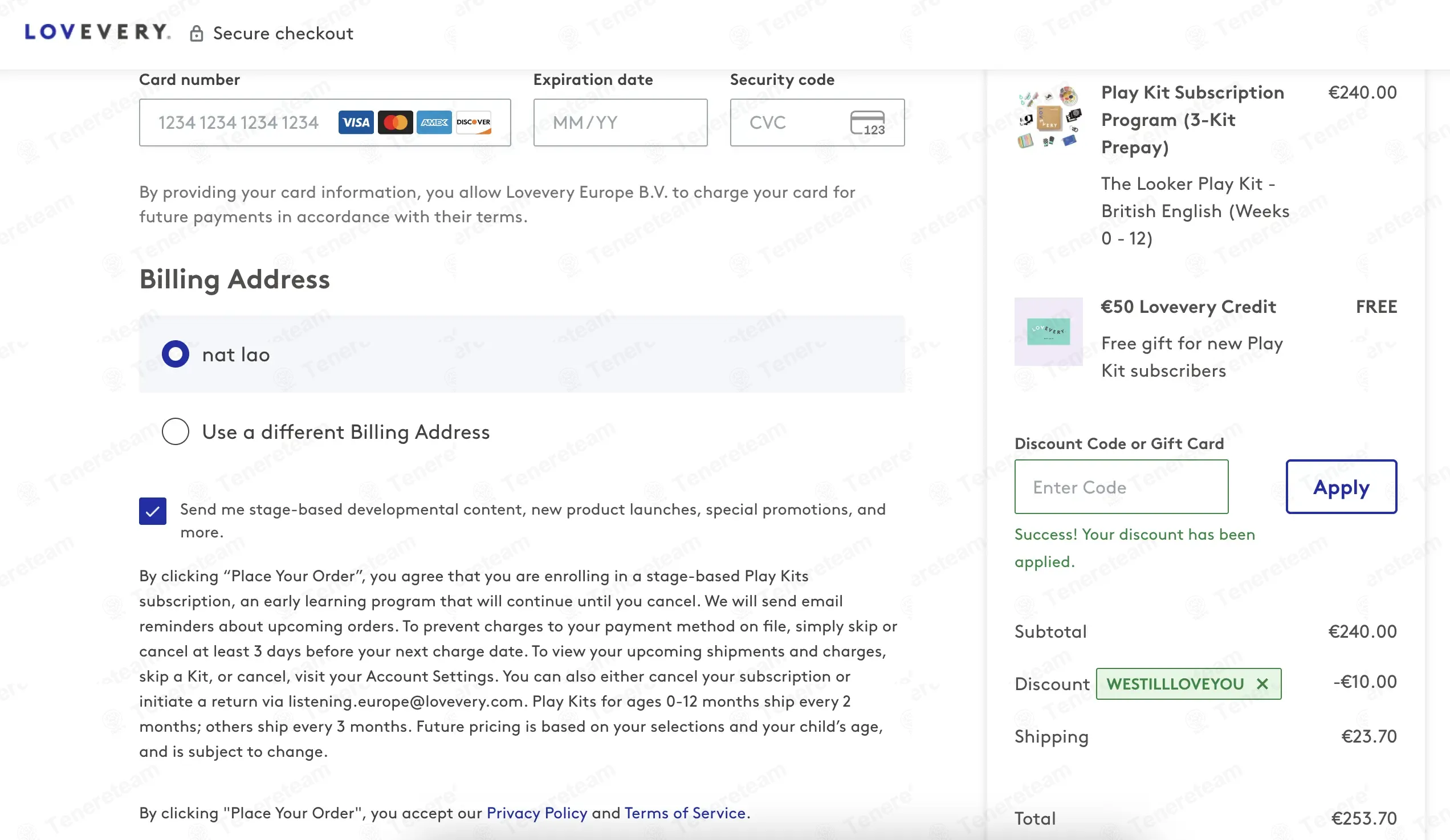 Lovevery EU coupon code: €10 off with WESTILLLOVEYOU. Tested and valid as 2 minutes ago.