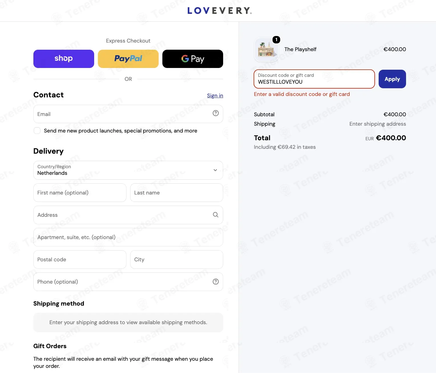 Lovevery EU coupon code: €10 off with WESTILLLOVEYOU. Tested and valid as 2 minutes ago.
