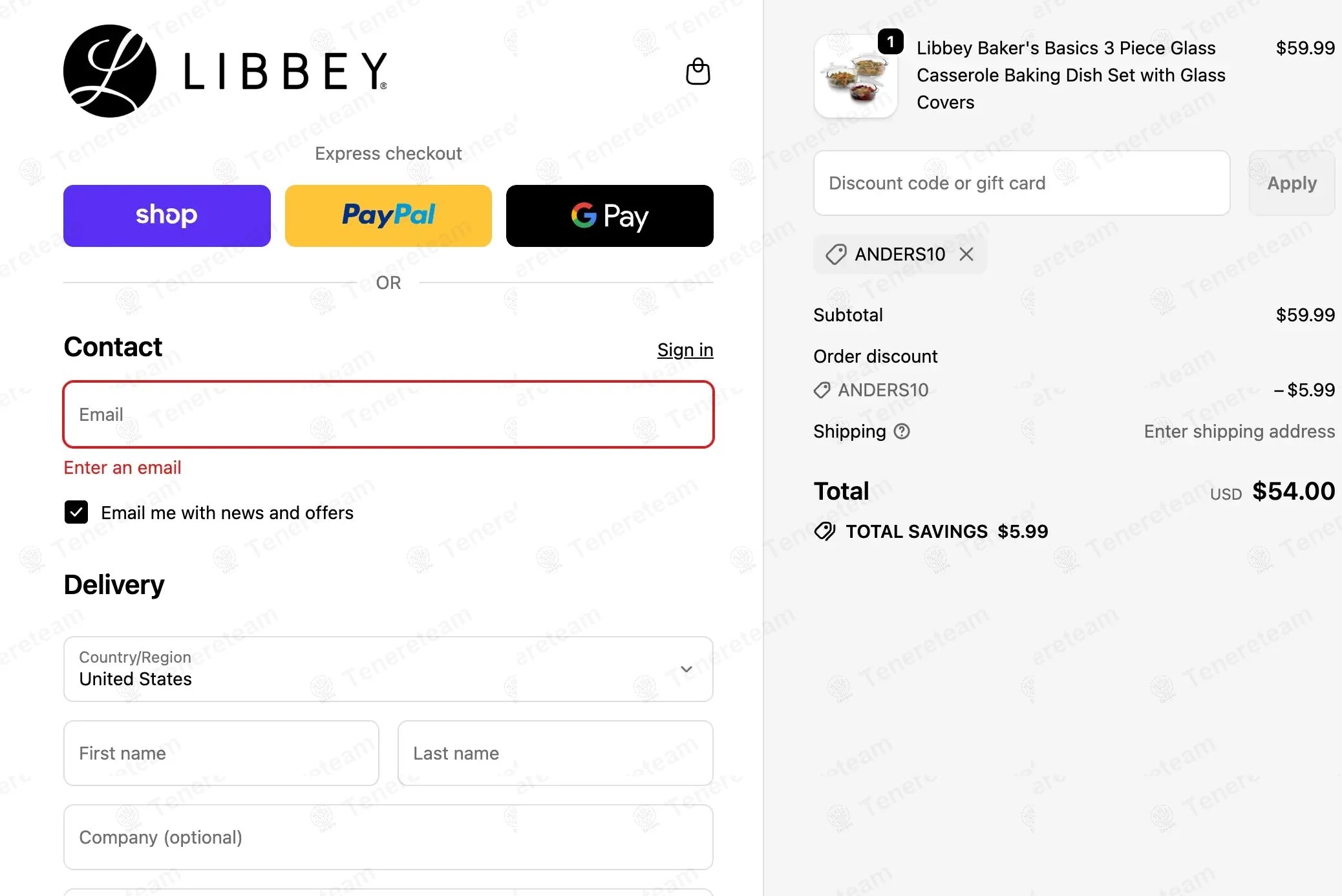 Libbey Glass coupon code: 10% off with ANDERS10. Tested and valid as 11 months ago.