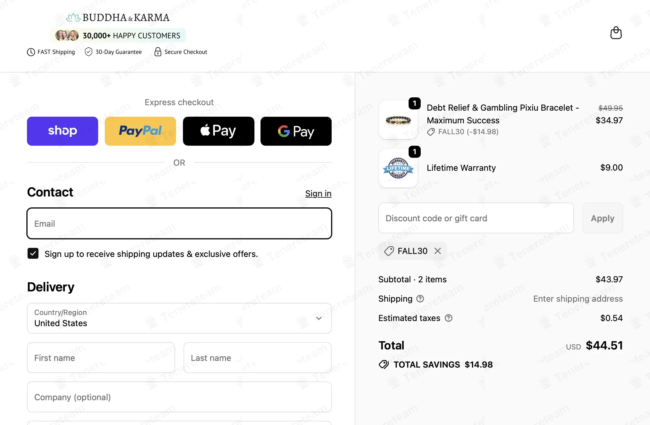 Buddha and Karma coupon code: 30% off with fall30. Tested and valid as 8 months ago.