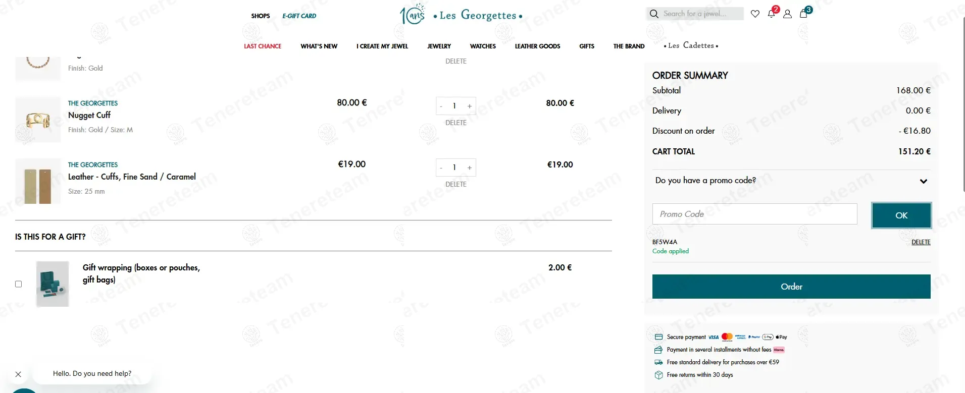 Les Georgettes coupon code: 10% off with BF5W4A. Tested and valid as 11 months ago.