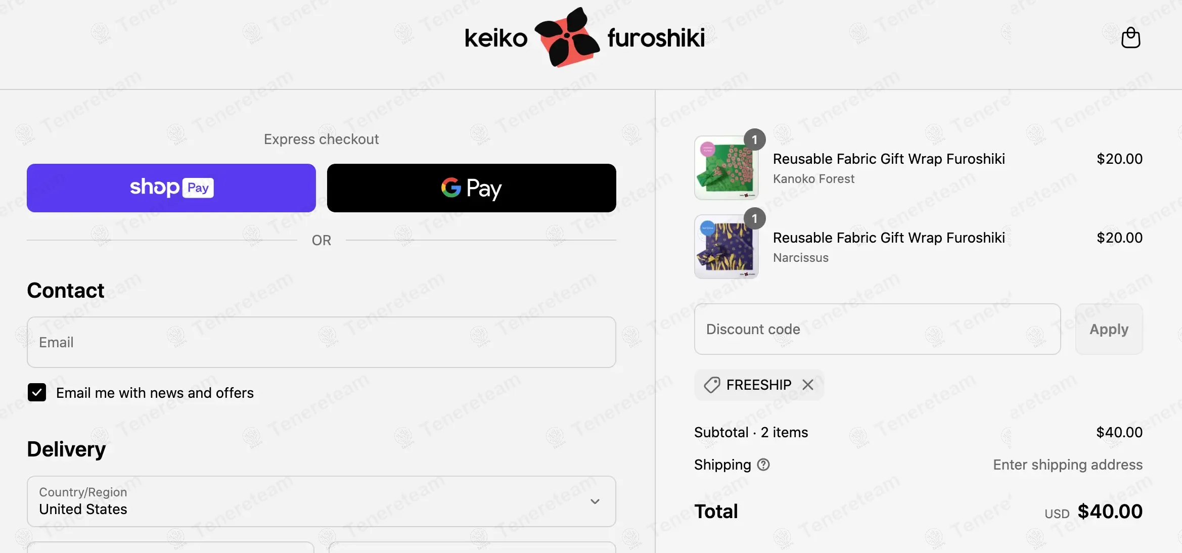 Keiko Furoshiki coupon code: Sale off with FREESHIP. Tested and valid as 1 year ago.