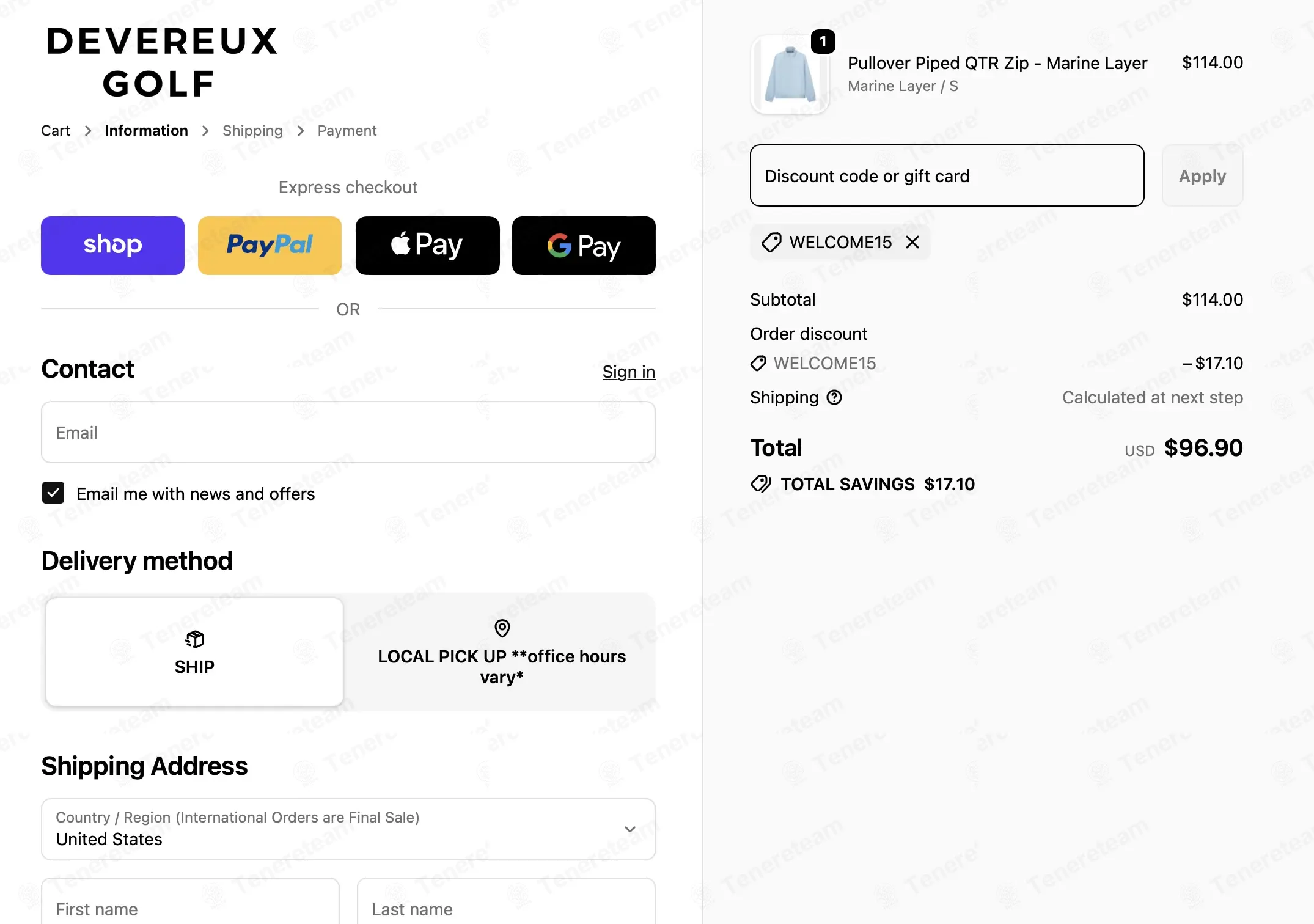 Devereux Golf coupon code: 15% off with WELCOME15. Tested and valid as 2 days ago.