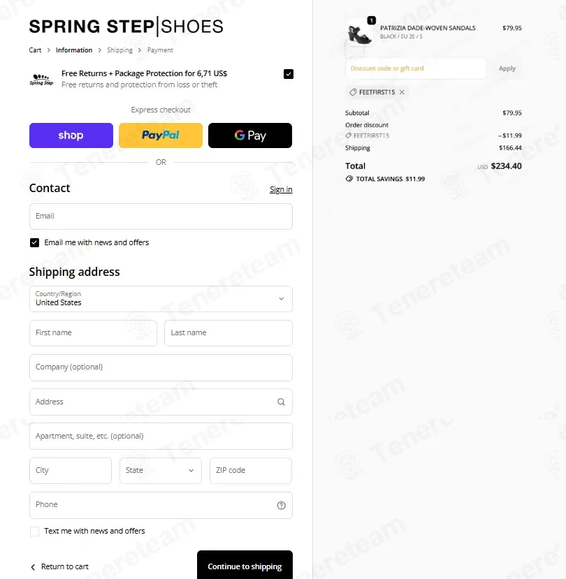 Spring Step Shoes coupon code: 15% off with FEETFIRST15. Tested and valid as 3 days ago.