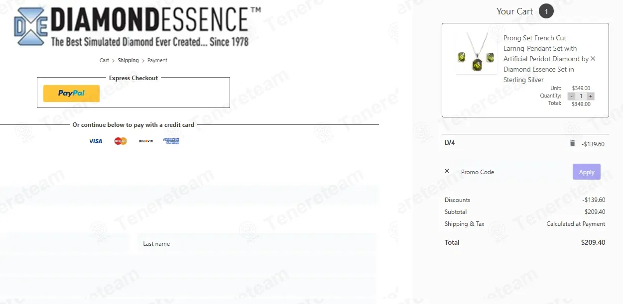 Diamond Essence coupon code: 40% off with LV4. Tested and valid as 2 months ago.