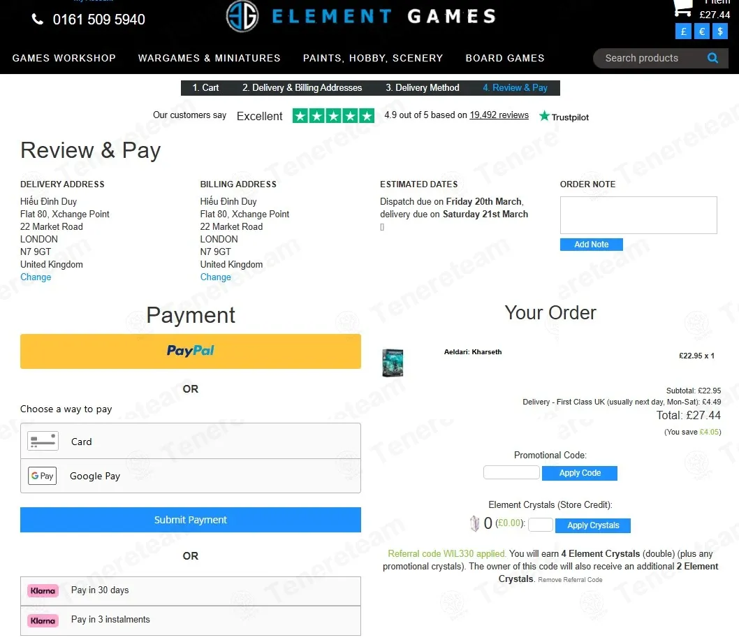 Element Games coupon code: Sale off with WIL330. Tested and valid as 3 weeks ago.