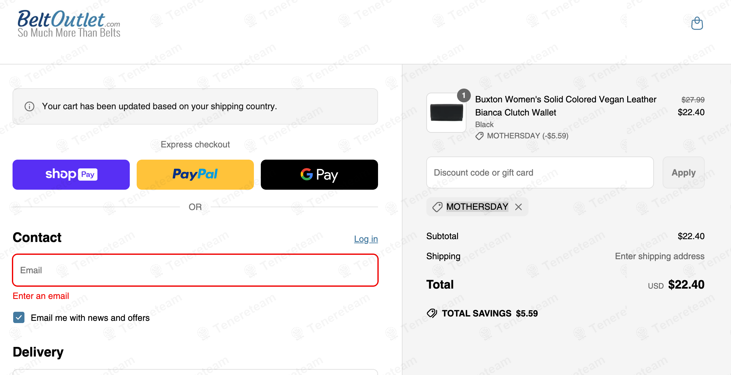 BeltOutlet coupon code: 20% off with MOTHERSDAY. Tested and valid as 1 year ago.