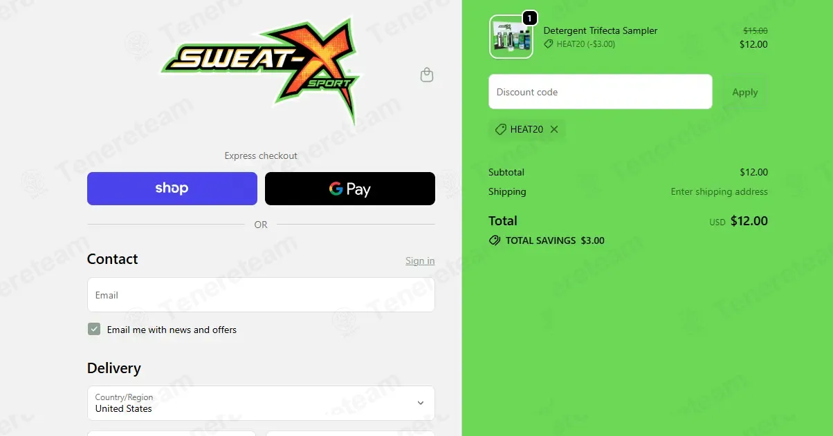 Sweat X Sport coupon code: 20% off with HEAT20. Tested and valid as 1 month ago.