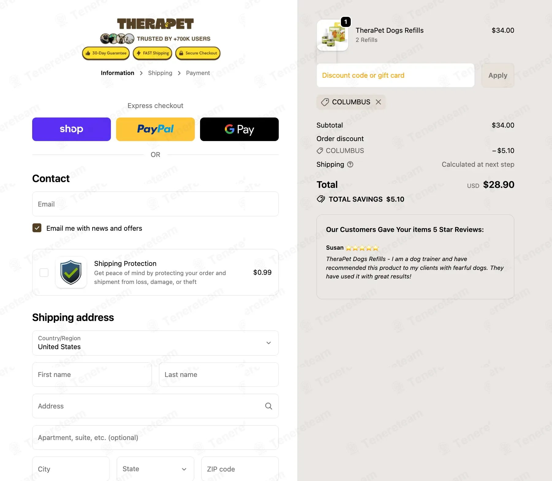 Therapetmd coupon code: 15% off with COLUMBUS. Tested and valid as 5 months ago.