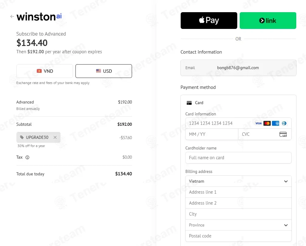 Winston AI coupon code: 30% off with UPGRADE30. Tested and valid as 1 month ago.