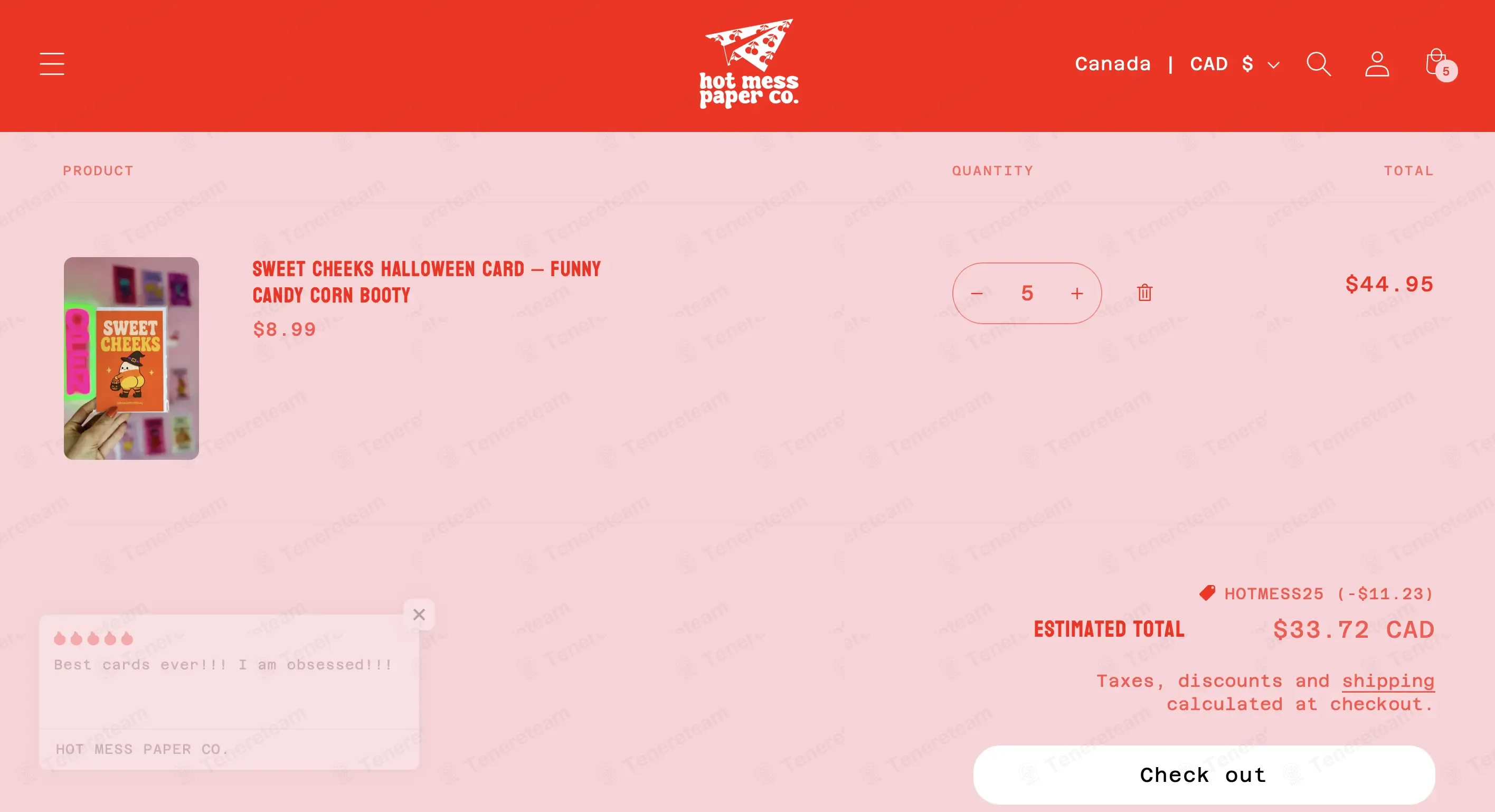 Hot Mess Paper Co coupon code: 25% off with HOTMESS25. Tested and valid as 1 month ago.
