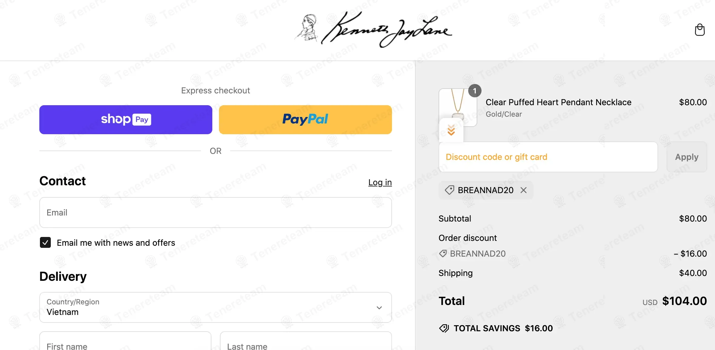 Kenneth Jay Lane coupon code: 20% off with BREANNAD20. Tested and valid as 1 year ago.