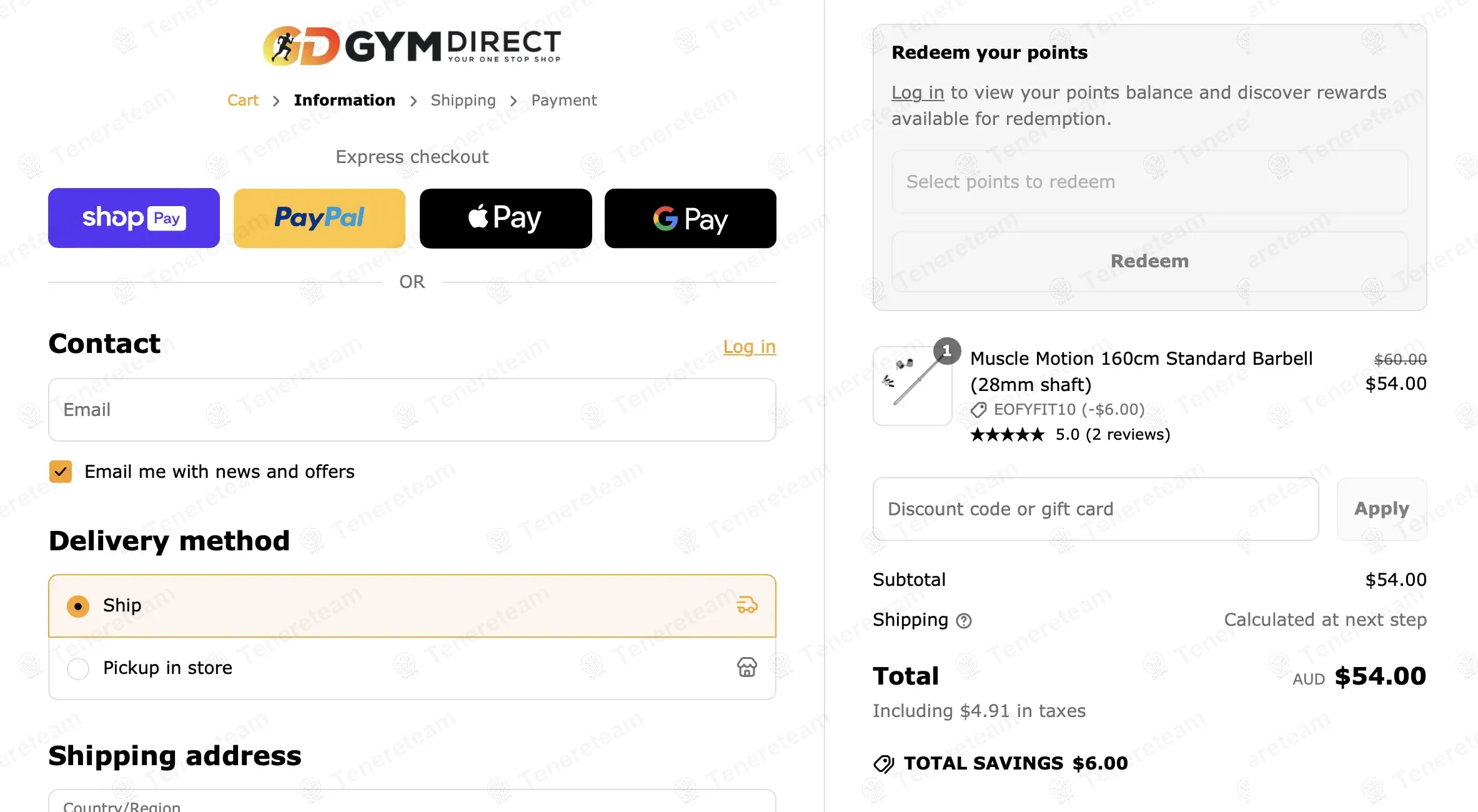 Gym Direct AU coupon code: 10% off with EOFYFIT10. Tested and valid as 1 year ago.