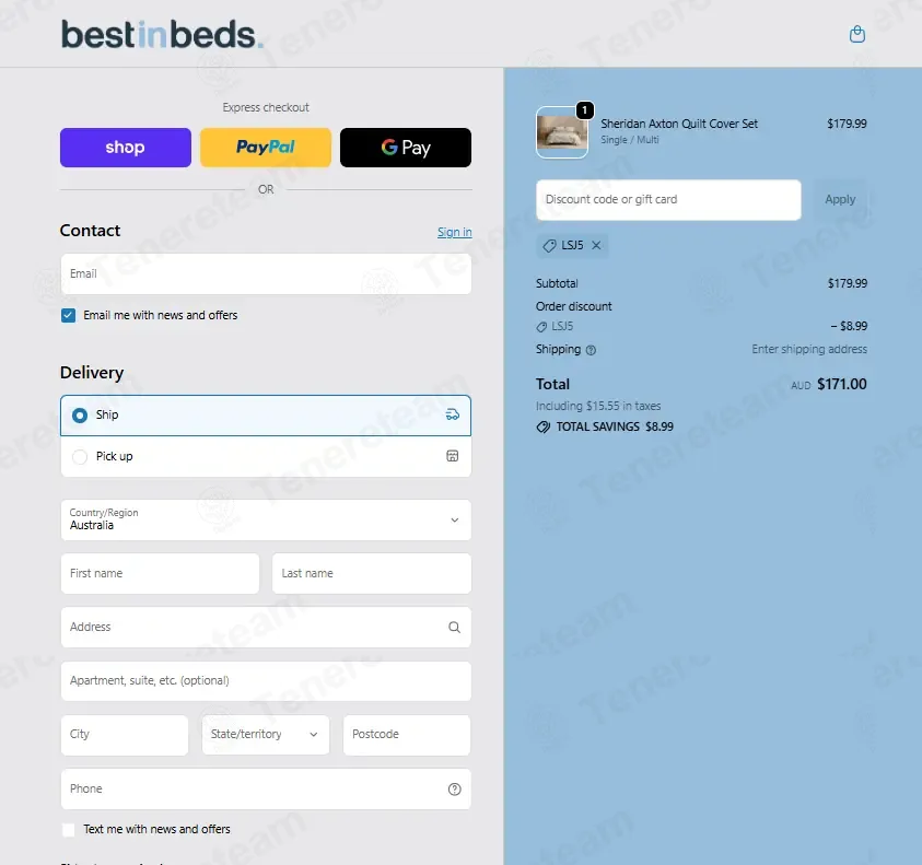 Best in Beds coupon code: 5% off with LSJ5. Tested and valid as 8 months ago.
