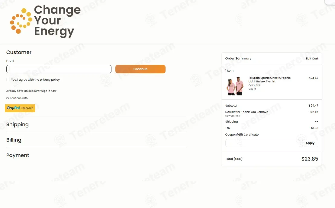 Change Your Energy coupon code: 10% off with NEWSLETTER. Tested and valid as 1 month ago.