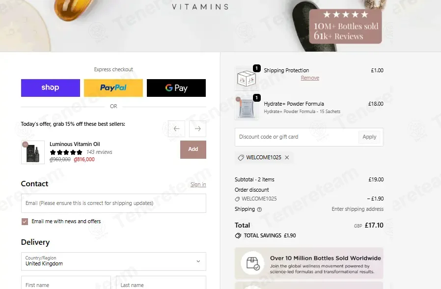 JSHealth EU coupon code: 10% off with WELCOME1025. Tested and valid as 1 month ago.