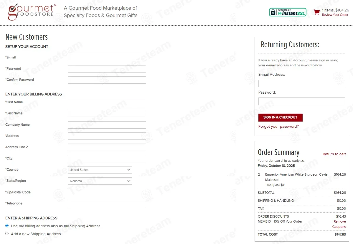 Gourmet Food Store coupon code: 10% off with MEMB10. Tested and valid as 8 months ago.