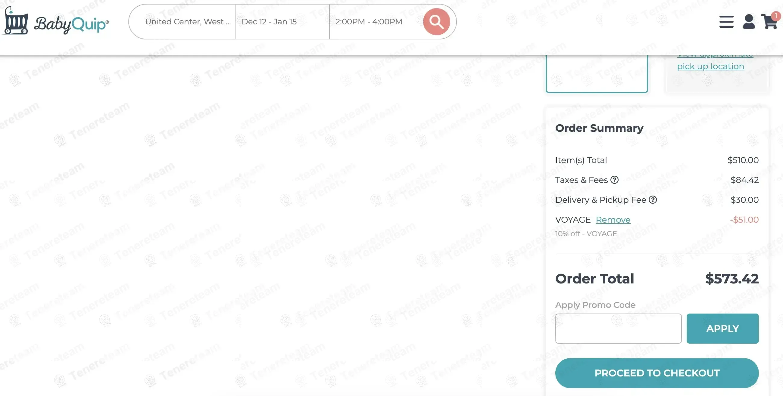 BabyQuip coupon code: 10% off with VOYAGE. Tested and valid as 1 month ago.