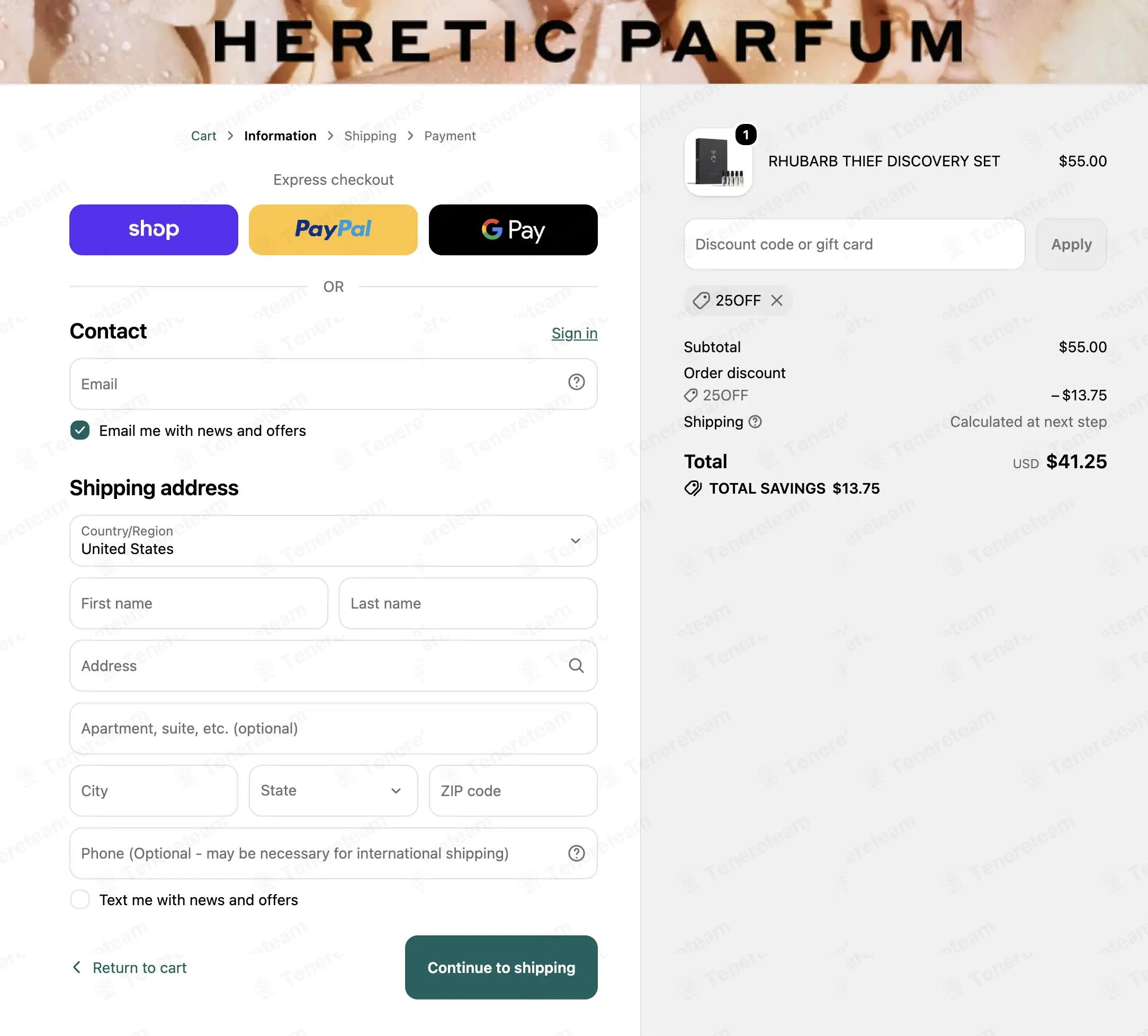 Heretic Parfum coupon code: 25% off with 25OFF. Tested and valid as 1 month ago.