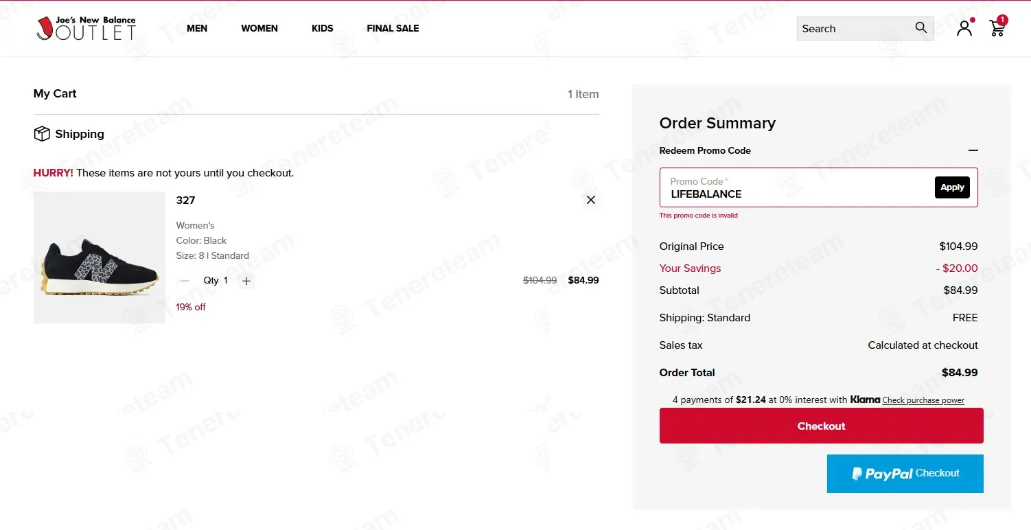 Joes New Balance Outlet coupon code: 20% off with LIFEBALANCE. Tested and valid as 6 months ago.