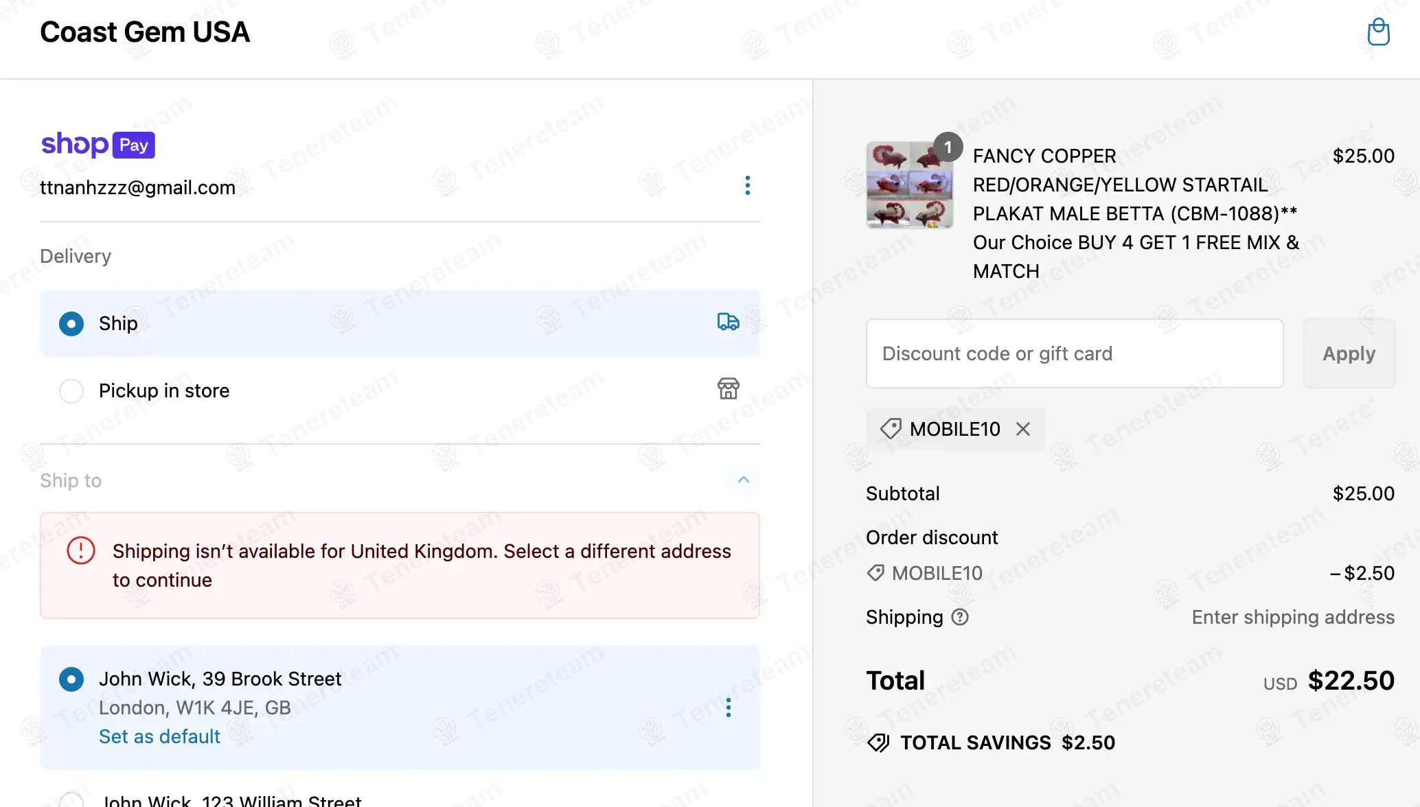 Coast Gem Usa coupon code: 10% off with MOBILE1. Tested and valid as 10 months ago.